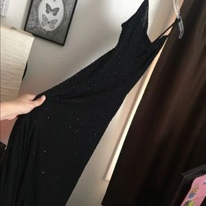 Formal black full length dress. True size XS
